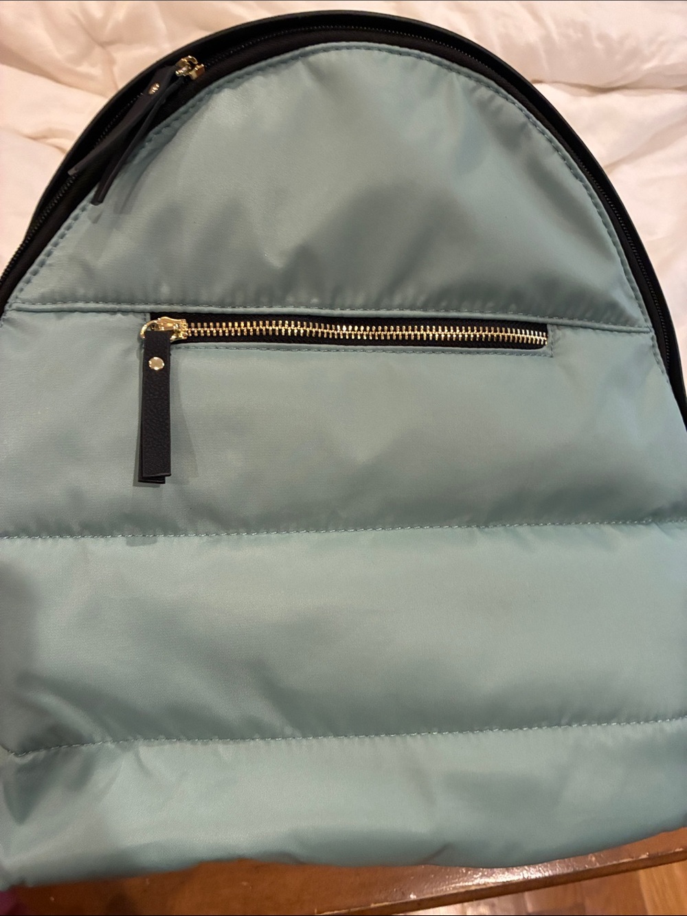 Madden Girl Seafoam Quilted Backpack with Gold Hardware